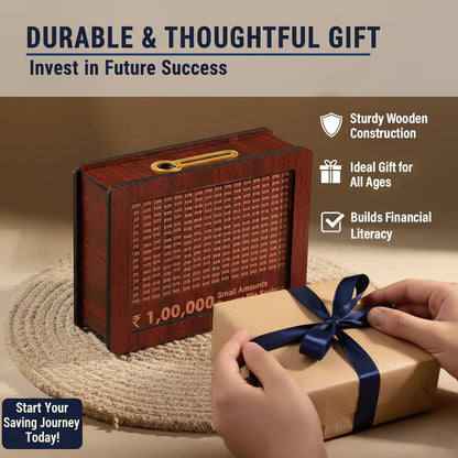 Unique MDF Piggy Bank with Custom Photo and Name