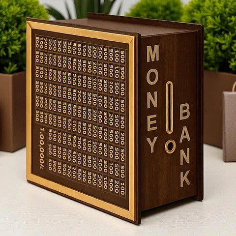 Unique MDF Piggy Bank with Custom Photo and Name